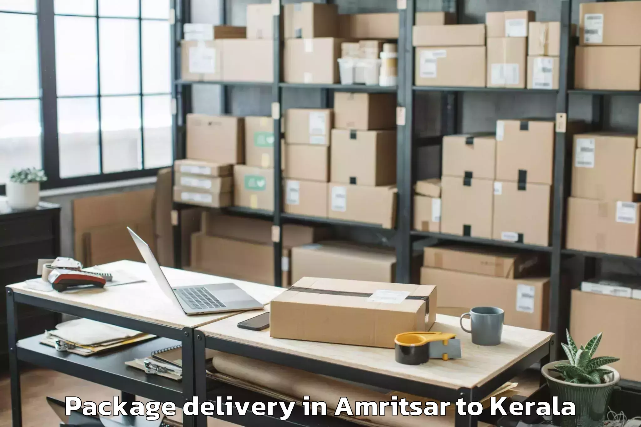 Trusted Amritsar to Mall Of Joy Kottayam Package Delivery